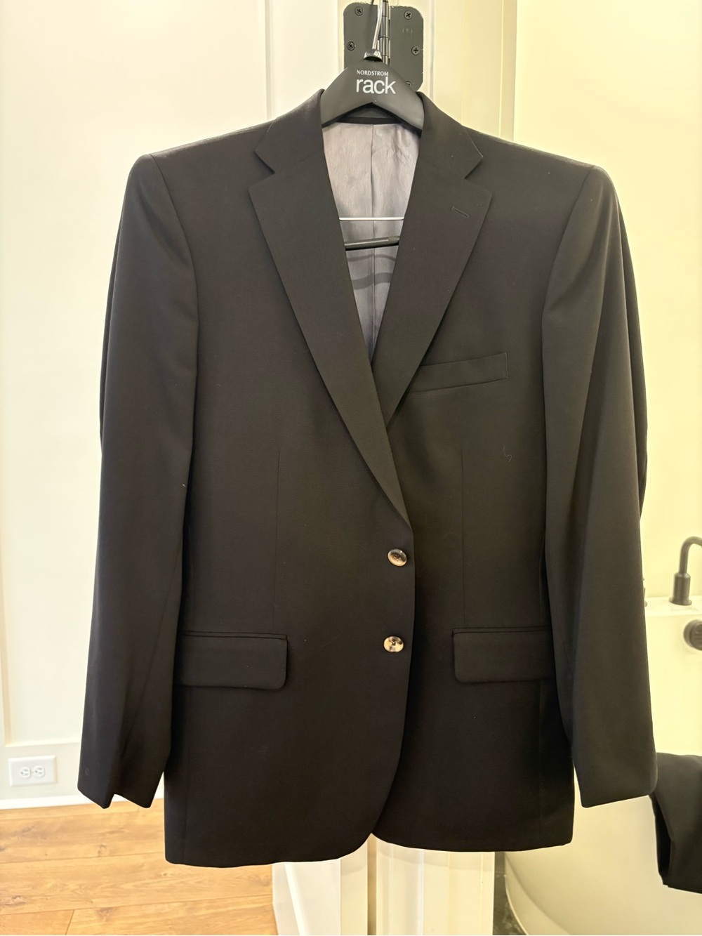 Men's Black Two-Button Suit Jacket - Classic Tailored Blazer with matching pants